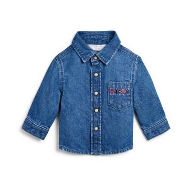 Baby Boy Blue Denim Long Sleeve Shirt deals at $8