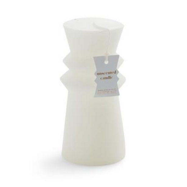 White Pillar Shaped Candle deals at $3