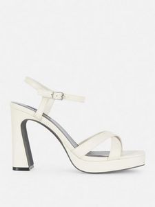 Flare Heel Faux Leather Platform Sandals offers at $21 in Primark