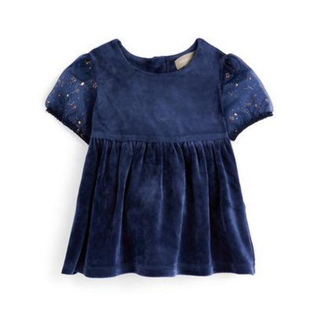 Baby Girl Navy Star Print Party Dress deals at $12
