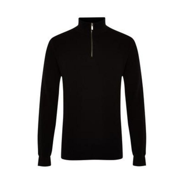 Black Half Zipper Sweater deals at $17