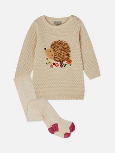 Floral Hedgehog Knitted Cotton Sweater offers at $14 in Primark