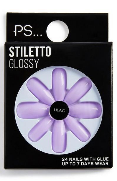 PS Lilac Stiletto Glossy Faux Nails deals at $1.5