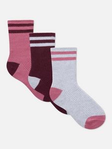3-Pack Striped Ankle Socks offers at $6 in Primark