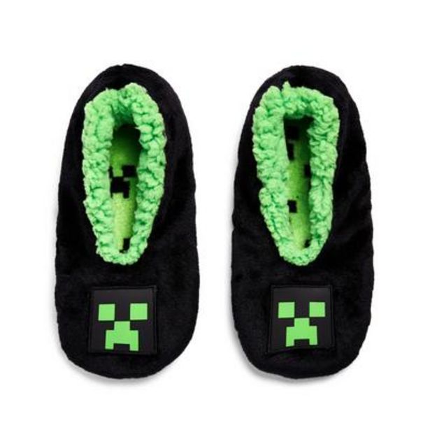 Boy's Black Minecraft Slippers deals at $6