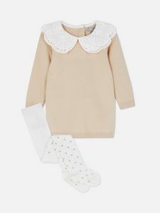 Ruffle Collar Sweatshirt and Tights Set offers at $14 in Primark