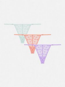 3-Pack Daisy Lace G-String Thongs offers at $6 in Primark