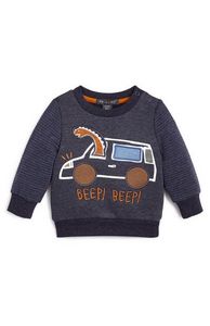 Baby Boy Navy Dinosaur Car Sweatshirt offers at $9 in Primark