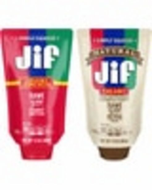 On any ONE (1) Jif® Squeeze Peanut Butter Product deals at $1