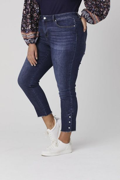 Westport Signature 5 Pocket Skinny Ankle Jean With Snap Button At Ankle - Plus deals at $56.95