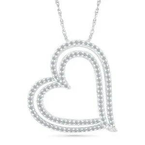0.50 Cttw Sterling Silver Heart Pendant offers at $770.4 in Stein Mart