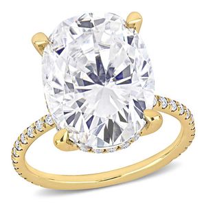 8 1/10 Ct Tgw Created Moissanite Engagement Ring In 10K Yellow Gold offers at $1785.91 in Stein Mart