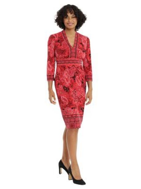 Paisley Print Sheath Dress deals at $69.95