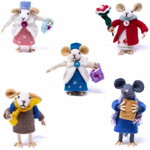 Global Crafts Handmade Felt Mouse Family Collectibles, Set Of 5 offers at $186.07 in Stein Mart