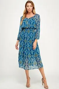 Figueroa & Flower Foulard Print Maxi Dress offers at $52.2 in Stein Mart