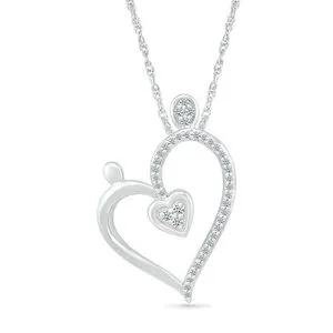 0.12 Cttw Sterling Silver Heart Pendant offers at $274.5 in Stein Mart