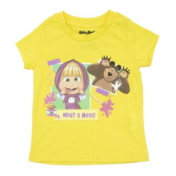 Masha And The Bear Girl's Goldfinch What A Mess T-Shirt deals at $19.99