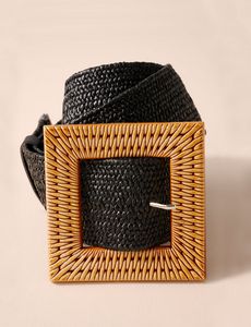 Wide Square Buckle Straw Belt offers at $34.6 in Stein Mart