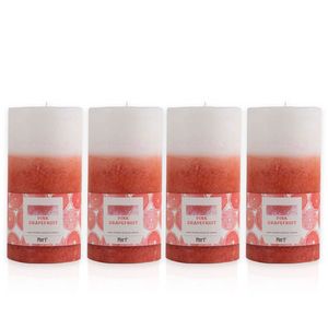 Pier 1 Pink Champagne 3x6 Layered Set of 4 Pillar Candles offers at $44.95 in Stein Mart