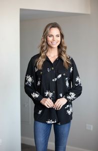 FIgueroa & Flower Embroidered Floral Shacket offers at $46.5 in Stein Mart