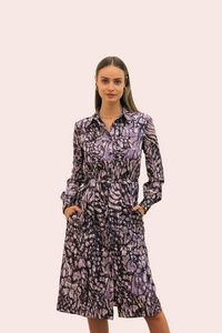Amelia New York Purple Mist Tie Shirt Dress offers at $133.6 in Stein Mart