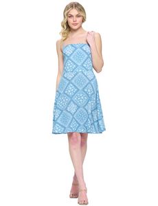 A-line Dress With Tie Shoulder Smocked Back offers at $94.99 in Stein Mart
