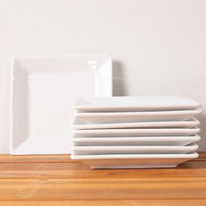 Pier 1 Luminous 8 Piece Porcelain Square White Appetizer Plates Set offers at $29.95 in Stein Mart