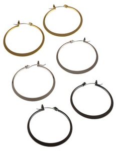 3 Hoop Earrings offers at $11.95 in Stein Mart
