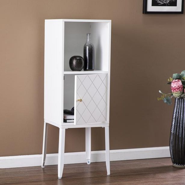 Fulbert Tall Storage Cabinet - White deals at $203.3