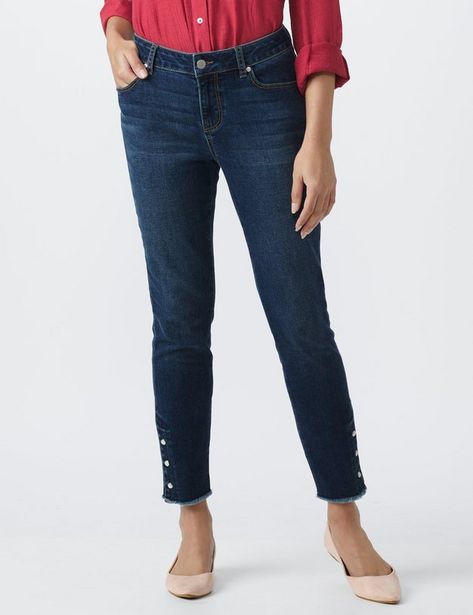 Westport Signature 5 Pocket Skinny Ankle Jean With Snap Button At Ankle deals at $50.95