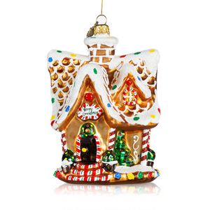 Pier 1 Gingerbread House with Pointed Roof Glass Christmas Ornament offers at $64.95 in Stein Mart