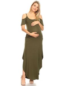 Double slit Maternity 'Reta' Maxi Dress offers at $65.54 in Stein Mart