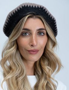 Adrienne Vittadini Knit Chevron Color Block Beret offers at $34.6 in Stein Mart