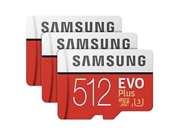 EVO Plus microSDXC Memory Card 512GB - 3 Pack deals at $94.99