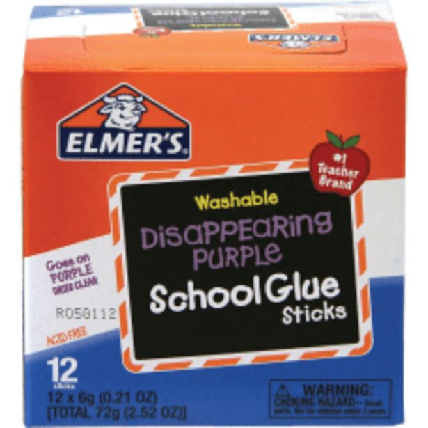 Elmers Washable Disappearing Purple School Glue deals at $10.79
