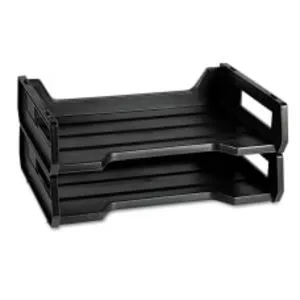 Desk Trays Letter Size Black Pack offers at $12.79 in Office Depot
