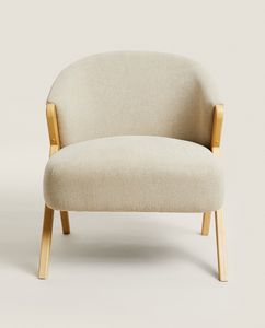 Upholstered Linen Armchair offers at $449 in ZARA HOME