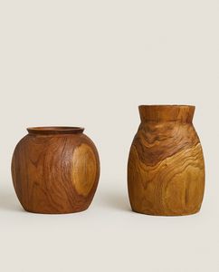 Teak Wood Vase offers at $109 in ZARA HOME