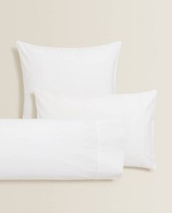 (300 Thread Count) Cotton Percale Pillowcase offers at $14.9 in ZARA HOME