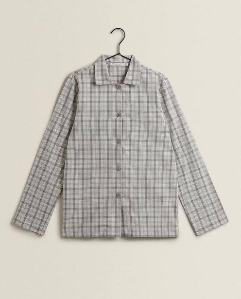 Gray Plaid Sleep Shirt deals at $49.9