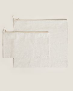 COTTON AND LINEN LAUNDRY BAG offers at $29.9 in ZARA HOME
