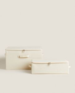 Foldable Storage Box With Lid offers at $25.9 in ZARA HOME