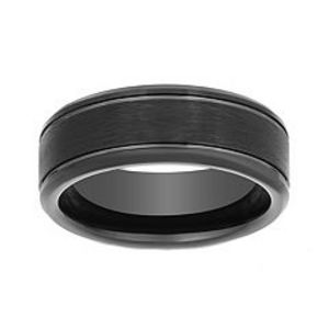 Lovemark Men's Ion-Plated Tungsten Bevel Band Ring offers at $300 in Kohl's
