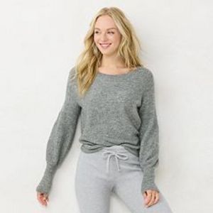 Women's LC Lauren Conrad Sparkle Crewneck Sweater offers at $36.99 in Kohl's