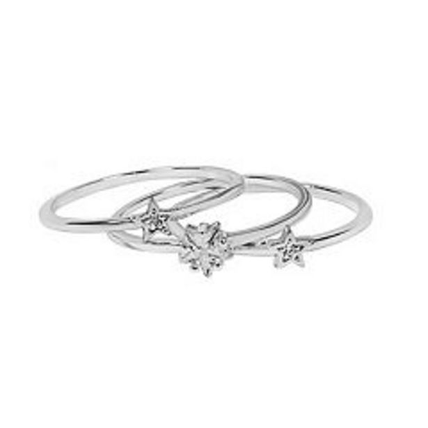 LC Lauren Conrad Simulated Crystal Star Ring Trio deals at $14