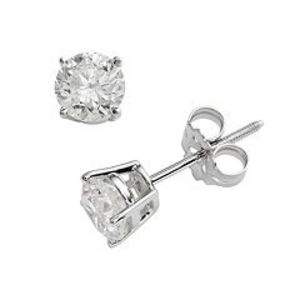 14k White Gold 1-ct. T.W. IGI Certified Round Cut Diamond Solitaire Earrings offers at $1500 in Kohl's