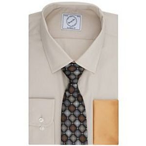 Men's Bespoke Classic-Fit Dress Shirt, Tie & Pocket Square Set offers at $34.99 in Kohl's