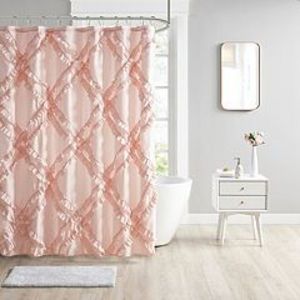 Intelligent Design Karlie Tufted Diamond Ruffle Shower Curtain offers at $42.49 in Kohl's