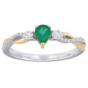 Stella Grace 14k Two Tone Gold Emerald & 1/5 Carat T.W. Diamond Infinity Ring offers at $1640 in Kohl's