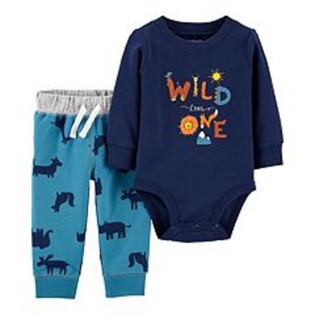 Baby Boy Carter's 2-Piece "Wild One" Bodysuit & Pants Set deals at $15.4